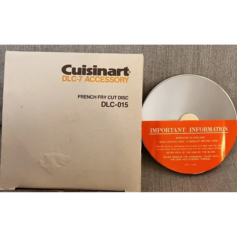 Cuisinart DLC-015 French Fry Cut Disc DLC-7 Food Processor Attachment NOS w/ Box